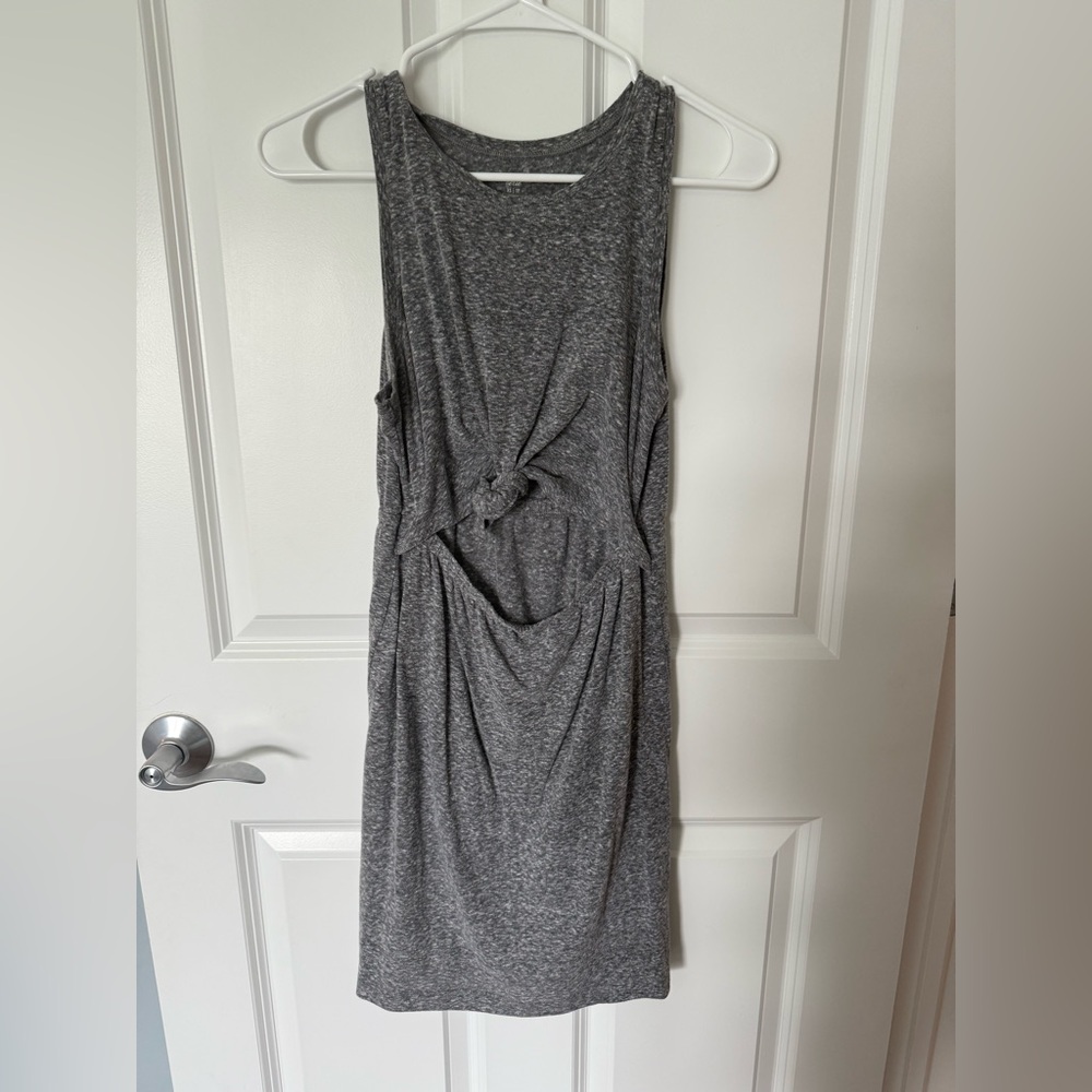 Aerie Gray Ruched Sheath Mini Dress